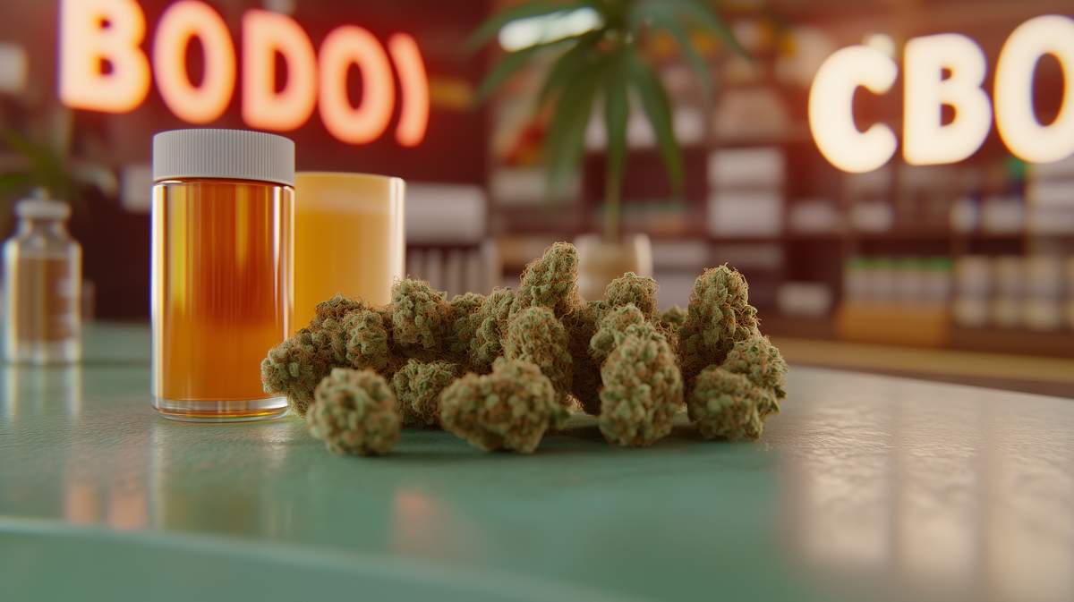 Fleurs de cbd dans une boutique de cbd